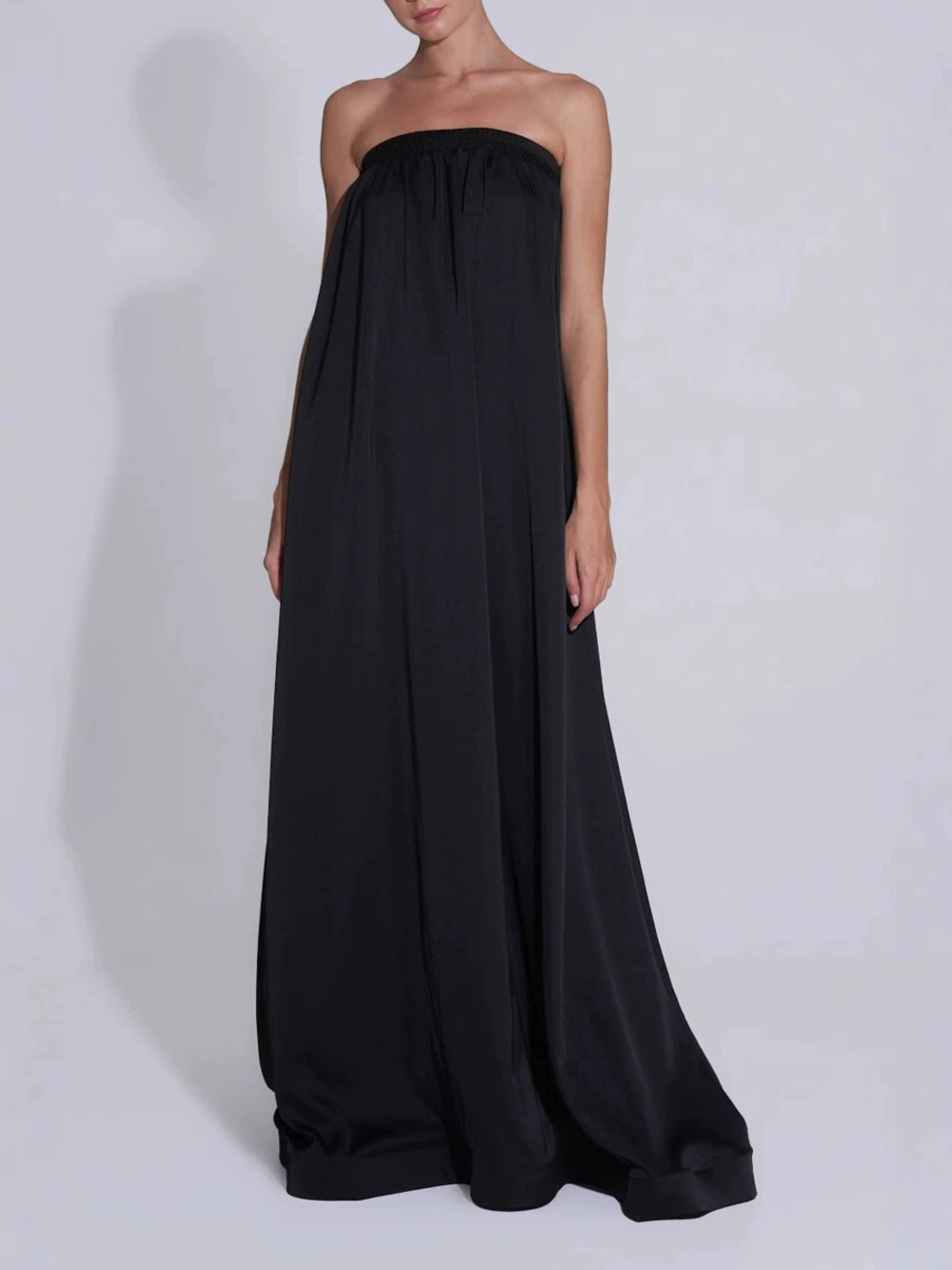 Zara Strapless Shirred Panel Backless Dress